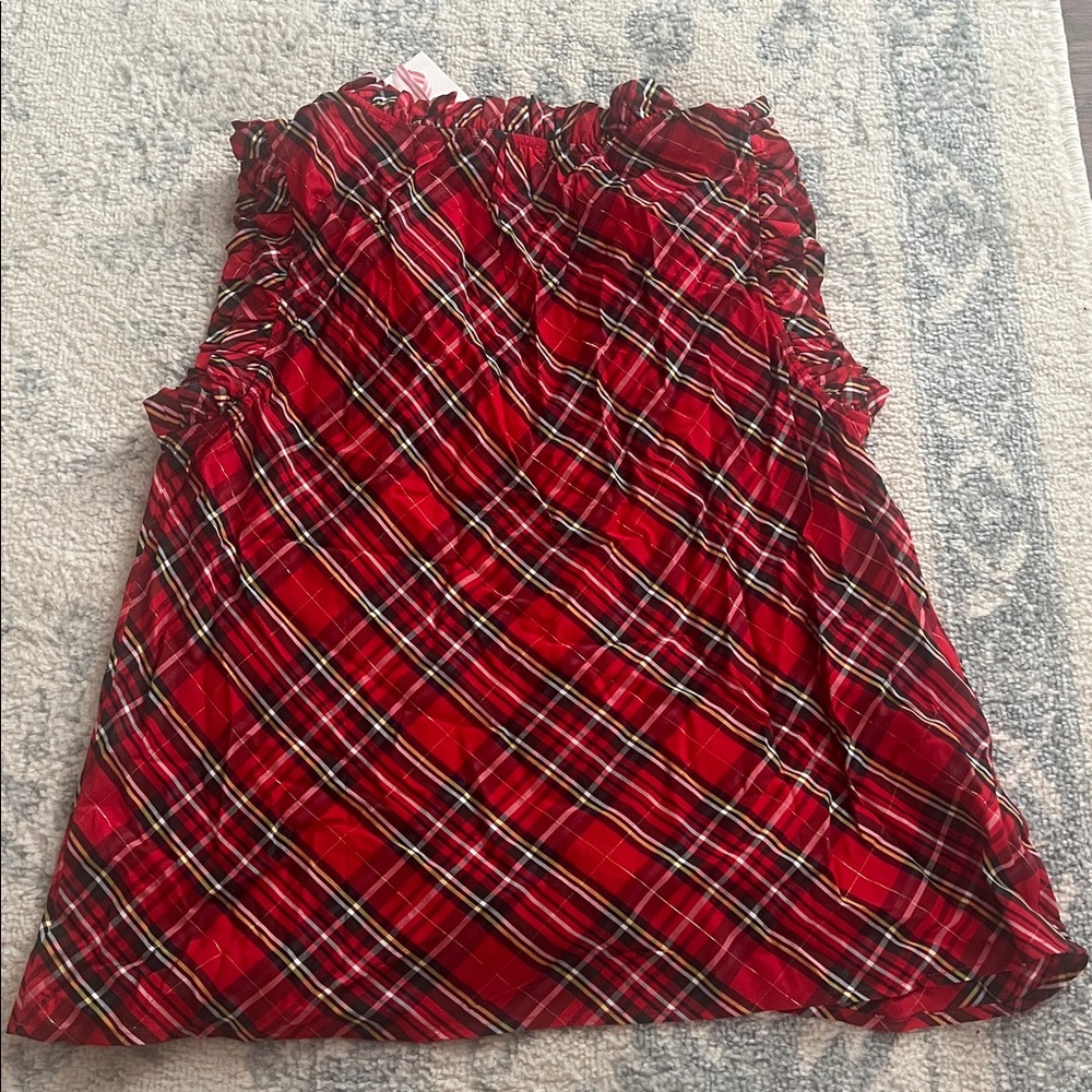 NWT Vineyard Vines Tartan Ruffle Popover Top- size M - Picture 3 of 4
